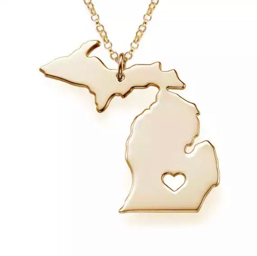 MICHIGAN GIRL STATE NECKLACE