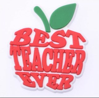 Best Teacher Ever Apple Crocs Charm