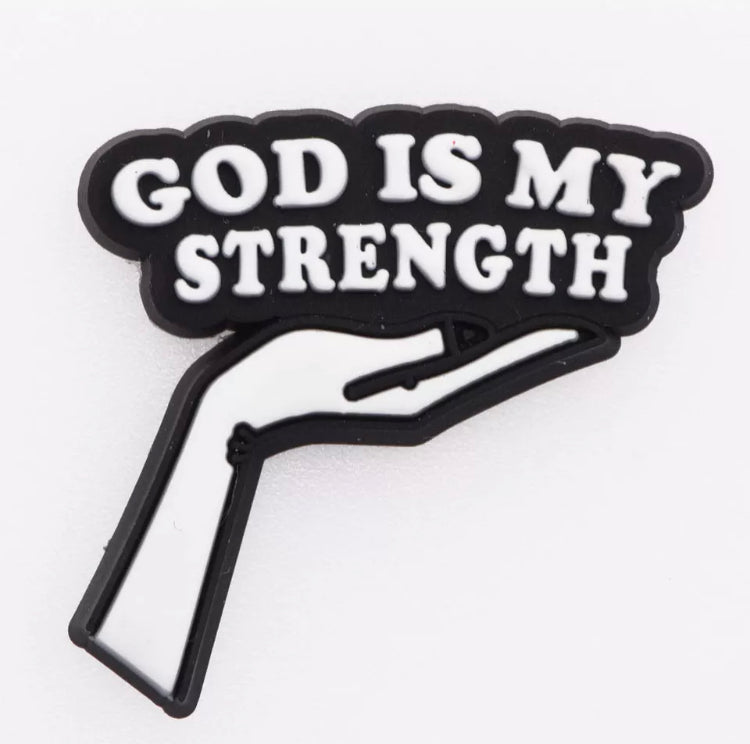 God Is My Strength Crocs Charm