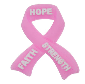 Pink Breast Cancer Ribbon Crocs Charm