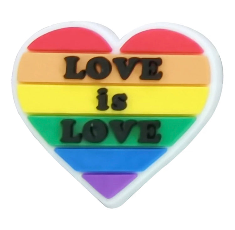 Love Is Love Heart Rainbow Pride Crocs Charm