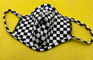 Checkered Race Fan Adult Face Mask