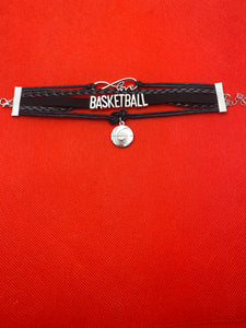 Basketball/Coach/Teacher Bracelet (Black)