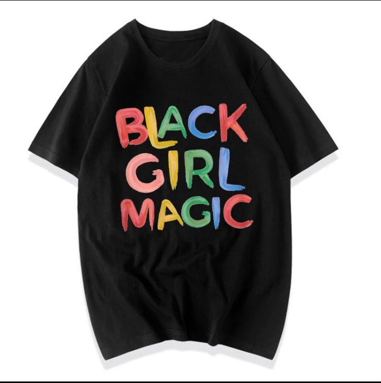 Black Girl Magic Rainbow Women’s Casual Sophisticated shirt Tee T-Shirt