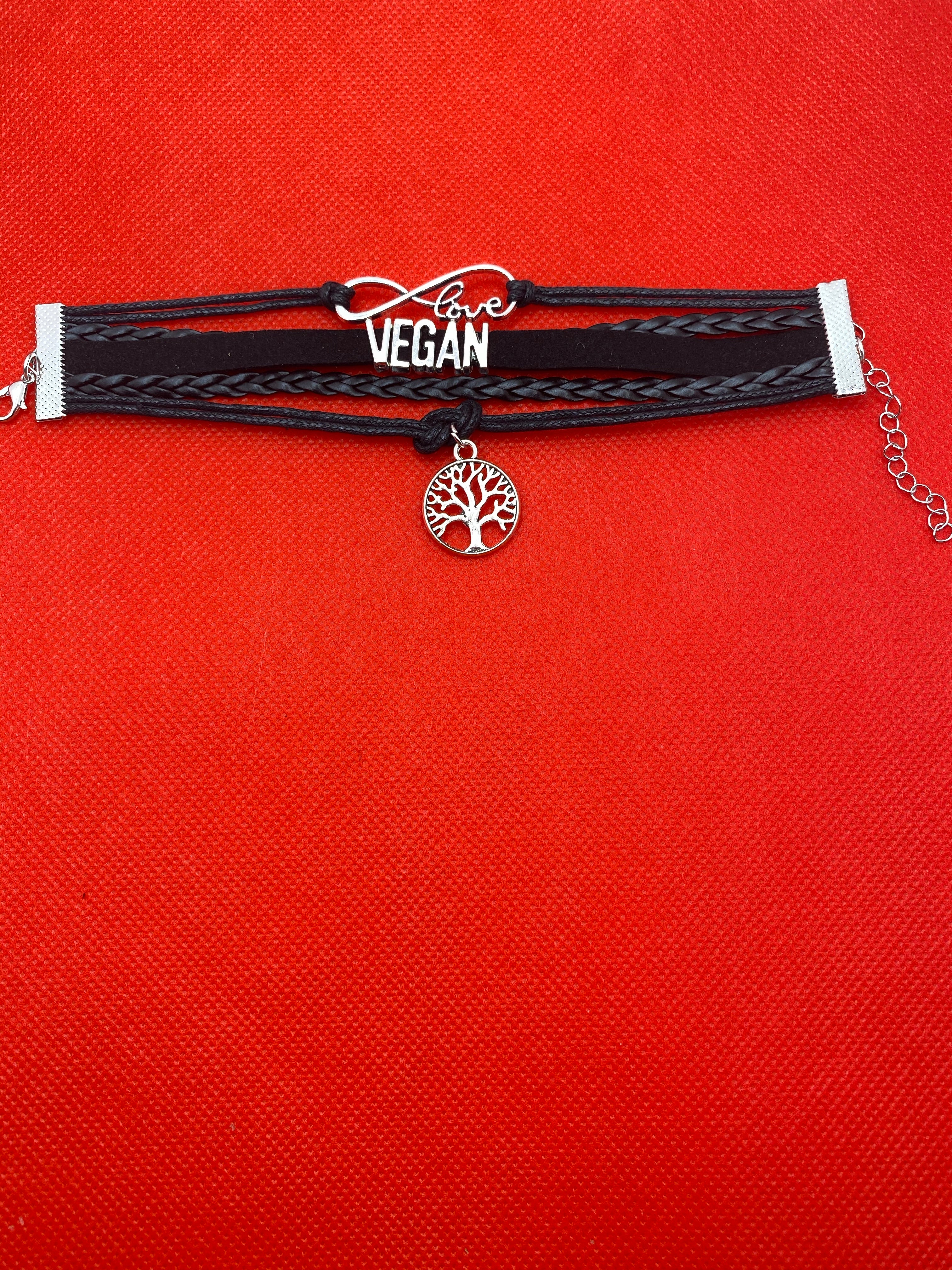 Vegan Life Bracelet (Black)