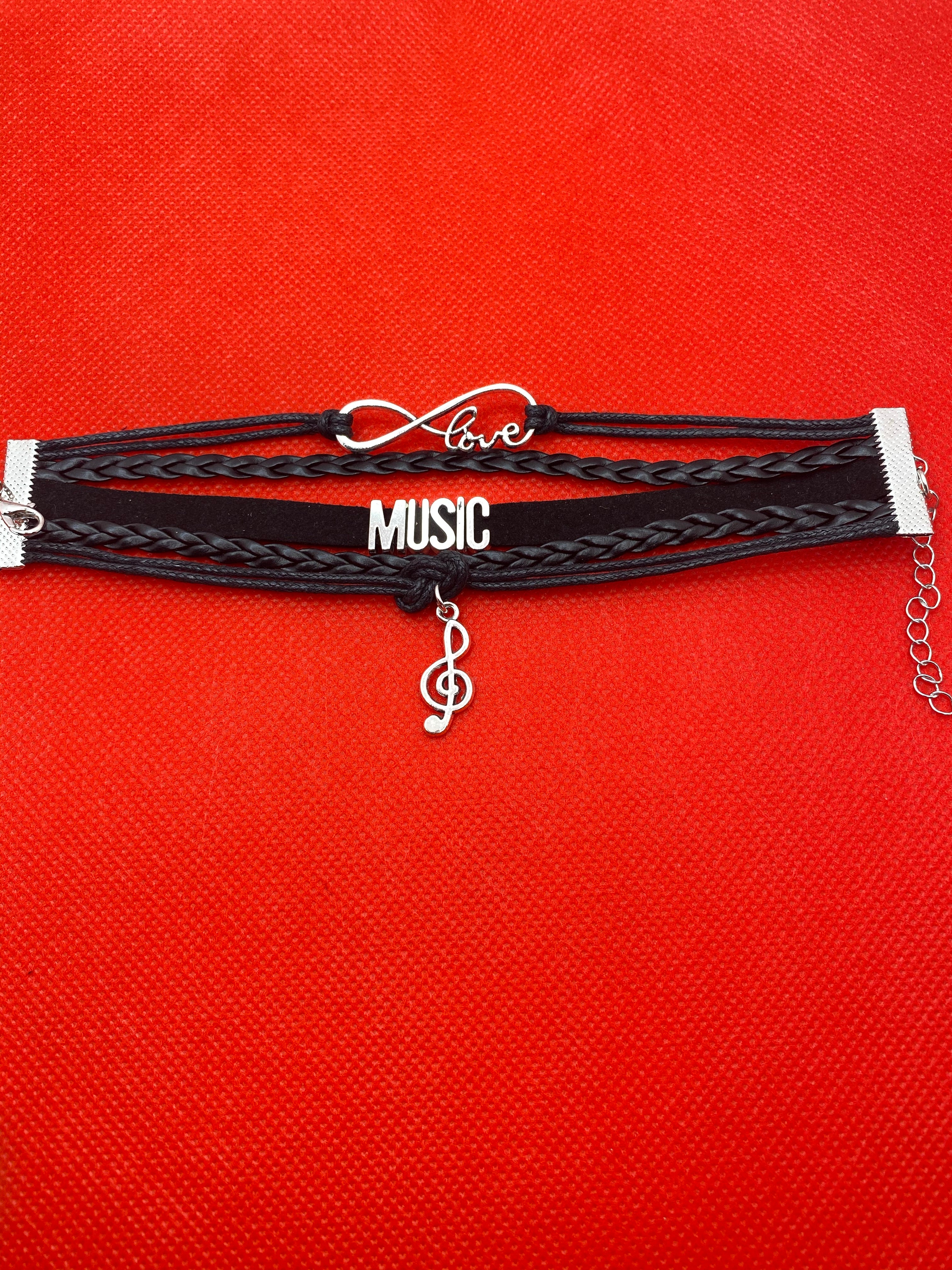 Music/Teacher Bracelet (Black)