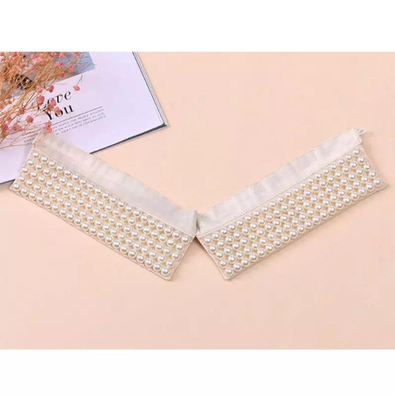 PEARL COLLAR NECKLACE (WHITE)